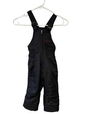 Weatherproof Kids Black Snow Bib Overalls- 2T